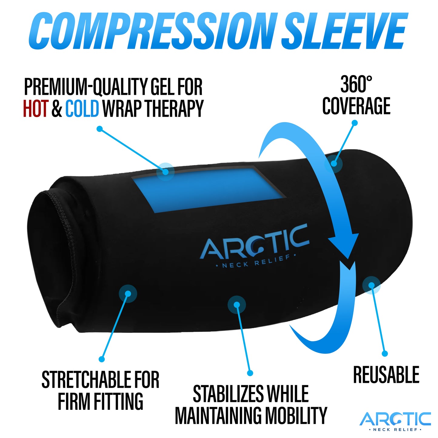 Cold Therapy Compression Ice Sleeve - 2 pack